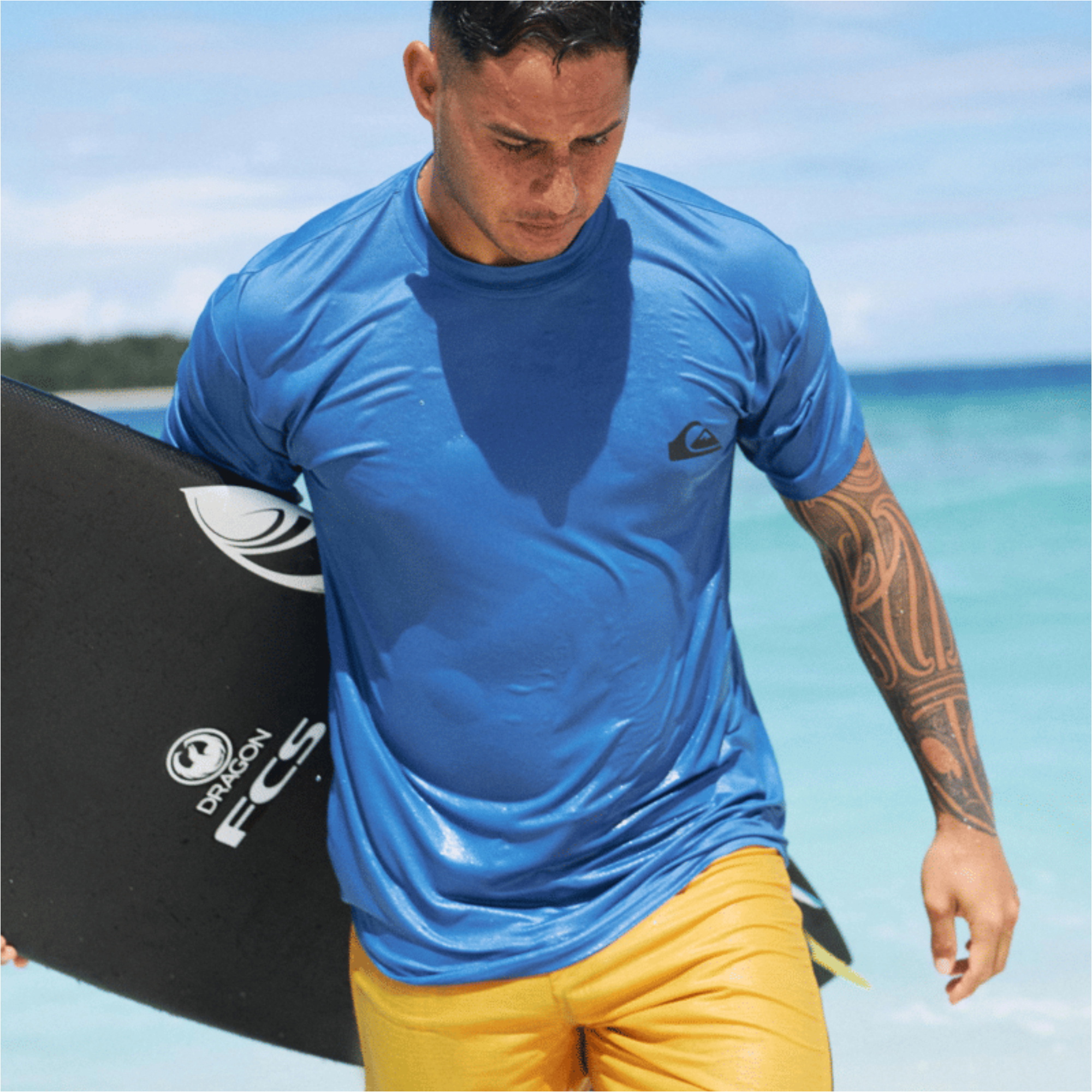 2026 Quiksilver Männer Everyday Surf-T-Shirt Kurzarm-Lycra-Weste AQYWR03135 - Riviera